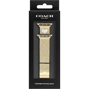 NIB Coach Women's Gold Mesh Bracelet Strap for Apple Watch 38mm 40mm And 41mm